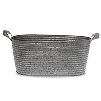Cubo de maceta galvanizado de alta resistencia ideal para cultivar hierbas en alféizares o decorar Cocinas Rústicas