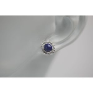 Vintage Gold Plated <b>Drop</b> Earrings-Mini <b>Sun</b> Studs Rhodium Finish Gift for Her - Product Image 2