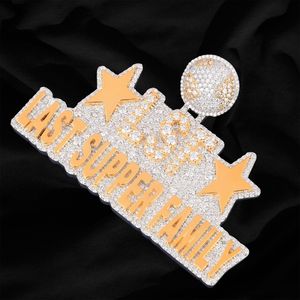 AMBER JEWELS T-364 Last Supper Family LSF 18K <b>Solid</b> <b>Gold</b> Diamond <b>Pendant</b> Hiphop Unisex - Product Image 2