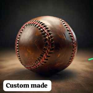 Béisbol de cuero genuino de vaca de 9 pulgadas y 5oz para uso en ligas mayores, tamaño y peso personalizables, pelotas de béisbol a granel - Product Image 5