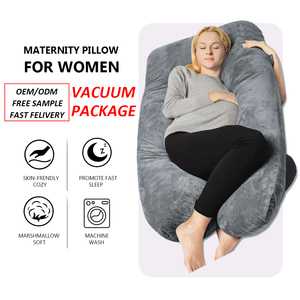 Coussin de maternité en forme de U avec housse rafraîchissante amovible, coussin de grossesse pour le soutien du dos - Product Image 6