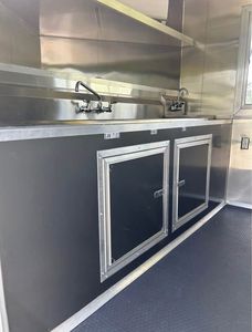 2024 JMC Repo 8.5X22 Remolque de comida remolcable de acero inoxidable para aperitivos Hotdogs Chips - Product Image 5