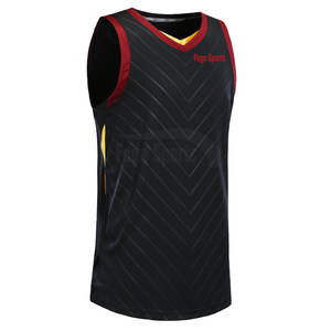 Maillot de basket-ball sans manches professionnel respirant confortable 100% polyester couleurs et logo personnalisés à séchage rapide - Product Image 4