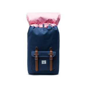 Herschel <b>Little</b> America Classic 25.0L Unisex <b>Backpacks</b>, Color: Navy/Tan Synthetic Leather 100% Authentic - Product Image 2