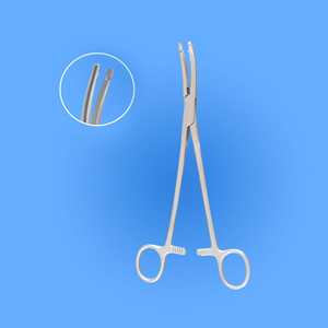 Pinzas de Histerectomía Heaney Ballentine de 21 cm (8\") Curvas, Pinzas Quirúrgicas Ginecológicas con Dientes Longitudinales, Diente Único, Manuales - Product Image 5