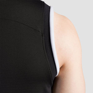 เสื้อกล้ามคอกลมแขนกุดสำหรับผู้ชายผ้าฝ้าย240gsm โลโก้พิมพ์ลายดิจิทัลตามสั่ง - Product Image 6