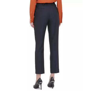 Pantaloni Calvin Klein da Donna in Twill a Gamba Stretta Blu Navy Taglia XL - Traspiranti, Antipiega, Modello a Matita per l'Ufficio, Vita Media - Product Image 2