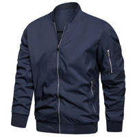 Jaket Bomber Soft Shell Ringan Musim Gugur Kasual terlaris dengan ritsleting