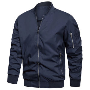Chaqueta Bomber Ligera de Tejido Softshell, Chaqueta Bomber Informal de Otoño con Cierre de Cremallera, Gran Venta - Product Image 1