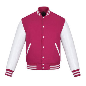 Chaqueta Letterman Informal al por Mayor, Cortavientos y Transpirable, de Algodón Tejido, en Oferta - Product Image 1