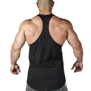 Spandex / Polyester Gym débardeur pour hommes entraînement sans manches chemise musculaire séchage rapide Fitness vêtements de sport gilet respirant - Product Image 2