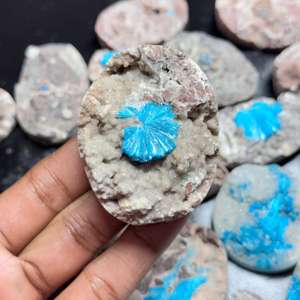 Impressionnant vendeur en gros Cavansite Druzy Stone avec 100% pierres précieuses naturelles Cavansite Druzy en vrac pour la fabrication de bijoux - Product Image 2