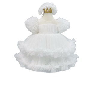 2024 gran oferta sin mangas niñas vestidos de princesa de flores diseño Halter con adorno de lentejuelas para bodas y eventos infantiles - Product Image 1