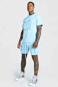 Ensemble chemise et short en coton surdimensionné pour hommes High Street Summer Outfit Ensemble solide à motif d'usine en vrac Vente en gros Logo personnalisé lavé - Product Image 2