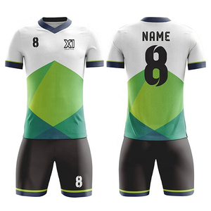 เครื่องแบบเล่นฟุตบอลของผู้ชายผ้าฝ้าย100% โพลีเอสเตอร์น้ำหนักเบาแห้งเร็วคอกลมแขนสั้นยืดได้220กรัม - Product Image 1