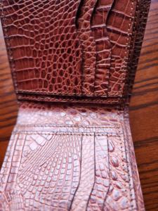 Portefeuille court en cuir de vachette véritable fait à la main de luxe pour hommes 100% fermeture ouverte - Product Image 4