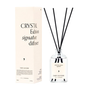 Daily Comma Crystal Edition <b>Reed</b> <b>Diffuser</b> Black Cherry 100ml Glass Cylinder Paraben Free Alcoholic Long Lasting Aroma 6 Months - Product Image 3