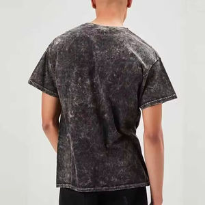 Camiseta Unisex de Algodón y Bambú con Lavado Ácido, Corte Oversize, Hombros Caídos, Diseño Recortado y Estampado Personalizado - Product Image 6