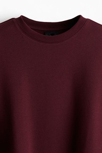 Vente en gros OEM & ODM XL Motif imprimé ample en coton mélangé côtelé à manches longues de couleur bordeaux de qualité supérieure pour hommes, col en O personnalisé - Product Image 3