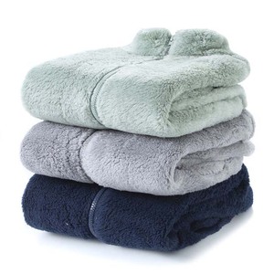 Veste en polaire sherpa à fermeture éclair pour homme, avec logo brodé personnalisé, design d'usine, poche en polyester, décontractée, tendance, toutes tailles - Product Image 3