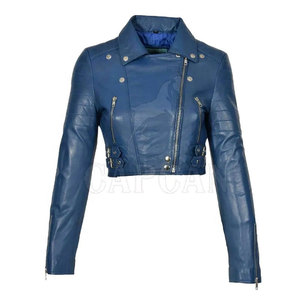 Vestes en cuir à manches longues pour femmes, personnalisables, 100% polyester, régulières, avec rembourrage en coton, toile respirante pour un usage quotidien - Product Image 1