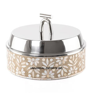 Cazuela hecha a mano de lujo nueva llegada forma Metal calentador de alimentos clásico madre perla Hotpot clásico al por mayor nueva llegada clásico - Product Image 2