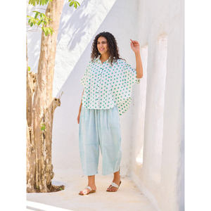 Knitted <b>Ladies</b> <b>Poncho</b> Shirt with Polka Dot Leopard and Floral Patterns Loose Fit for Office and Outwear - Product Image 5