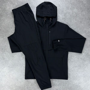 Polyester Nylon Vestes Shorts Ensemble Hommes Jogging Costume Patchwork contraste de couleur Surdimensionné Coupe-Vent Ensembles Courts pour Hommes - Product Image 3