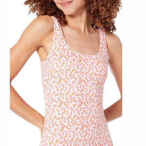 Traje de baño de una pieza con cuello redondo para mujer, traje de baño de cobertura completa de Color sólido para playa o piscina, traje de baño de 1 pieza - Product Image 6