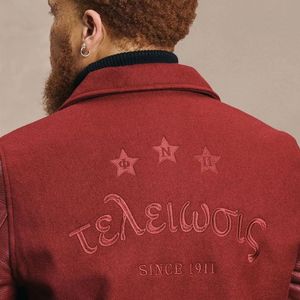 Giacca Moto Varsity in Pelle Kappa Alpha Psi da Uomo Premium D9 Abbigliamento Fraternità Greca Stile Biker Nupe - Product Image 4