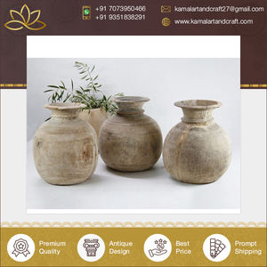 แจกันไม้โบราณ งานแฮนด์เมด ตกแต่งภายในสไตล์โมเดิร์น ใช้กันอย่างแพร่หลายสำหรับตกแต่งบ้าน ร้านอาหาร โรงแรม ของตกแต่งคริสต์มาส งานศิลปะและงานฝีมือคามัล NP - Product Image 2