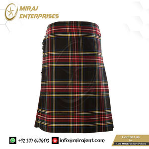 Jupe plissée médiévale multicolore style festival KILT écossais pour hommes Kilt utilitaire de 86 verges avec logo personnalisé - Product Image 3