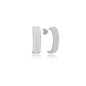 Boucles d'oreilles fines en pierre de Zircon brillant, fabrication artisanale turque, vente en gros pour femmes, bijoux en argent Sterling 925 - Product Image 6