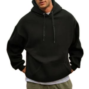 Sudadera con Capucha de Algodón de Alta Calidad, Gruesa, de Forro Polar, Talla Grande, Lisa, Personalizada, para Hombre, al por Mayor - Product Image 4