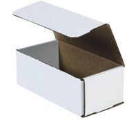 Boîtes d'expédition polyvalentes en carton 5x5x2 pouces, boîtes d'expédition durables avec laminage mat, revêtement UV et doublure en mousse pour petits articles