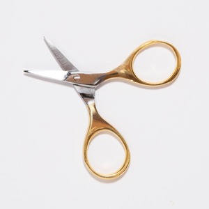 Ciseaux à broder miniatures en acier inoxydable, manche plaqué or avec étui en cuir PU, ciseaux de couture avancés - Product Image 3