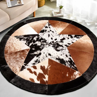 Tapis faits à la main en cuir de vache avec de vrais poils de peau de vache sur un tapis de travail en cuir pour les peaux de cuir brut de salon