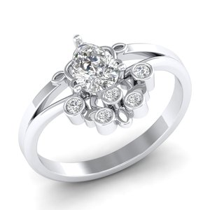 แหวนแต่งงานเพชรโมอิสซาไนต์ทรงลูกแพร์ 0.86 กะรัต ทองคำแท้ 14K คุณภาพสูง REYES สำหรับผู้หญิง พร้อมใบรับรอง GRA ของขวัญเครื่องประดับชั้นดี - Product Image 2