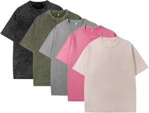 เสื้อยืดสำหรับผู้ชายทรงหลวมเข้ารูปผ้าฝ้าย100% สำหรับซักแบบวินเทจโอเวอร์ไซส์ออกแบบได้ตามต้องการ - Product Image 6