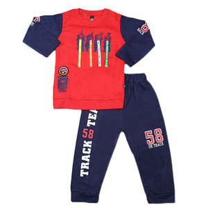 Traje de 2 Piezas de Manga Larga para Niños - Rojo - Product Image 3