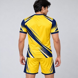ชุดฟุตบอลสีม่วง Saleh Men แบบ sublimated แขนสั้น เสื้อและกางเกงขาสั้น ระบายอากาศได้ดี ผลิตจากโพลีเอสเตอร์ ชุดทีมพร้อมสกรีนชื่อและหมายเลขทีมตามสั่ง - Product Image 2