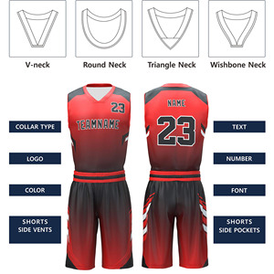 Ensemble de maillot et short de basket-ball pour hommes, uniforme d'entraînement de couleur unie de base pour le sport, l'exercice et les entraînements d'équipe - Product Image 3