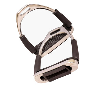 Estribos flexibles pulidos plateados, seguridad para montar a caballo, hierros flexibles, pantalones absorbentes de golpes, estribos flexibles de acero inoxidable - Product Image 5