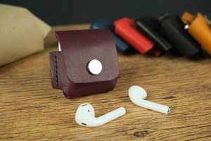 Housse en cuir véritable pour Air Pods Housse de protection antichoc Air pods Support pour casque sans fil - Product Image 5