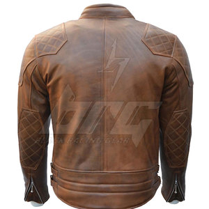 Dernière veste en cuir de moto de style fabriqué au Pakistan En stock Veste d'hiver en cuir de moto - Product Image 3