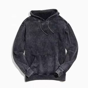 Sweat à capuche tendance avec effet délavé à l'acide et décoloration au soleil, design tendance, tissu chaud, fermeture éclair, pour un usage décontracté ou sportif, unisexe - Product Image 2