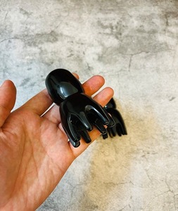 2024 corne cuir chevelu masseur Buffalo corne peigne Salon de beauté méridien shampooing peigne Guasha Gua Sha conseil Massage corne peigne à vendre - Product Image 6