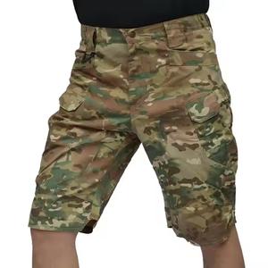 New Style <b>Men's</b> Sporty Utility 3D Pocket Cargo Cotton Half <b>Pants</b> 6 Pockets Solid Breathable Elastic Waist Woven Casual Shorts - Product Image 3