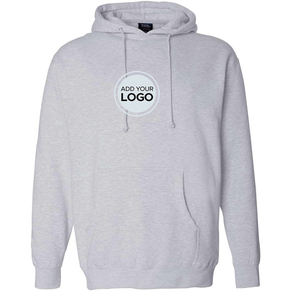 Sweat-shirt à capuche en gros en vrac IND4000 - Grey Heather Independent Trading Co. Sweat-shirt à capuche à capuche - Product Image 4