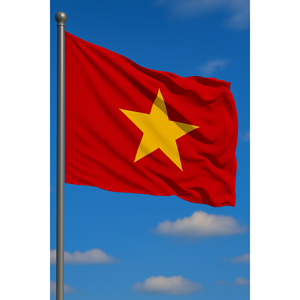 Drapeau extérieur du Vietnam imprimé numériquement avec mât en aluminium - Product Image 2